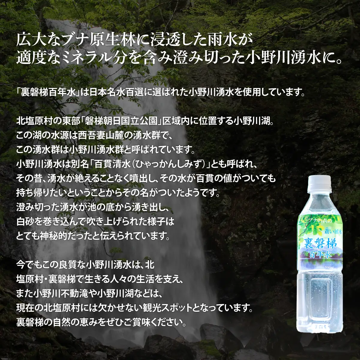 裏磐梯百年水 ナチュラルミネラルウォーター（500ml×24本×2箱） KBJ035