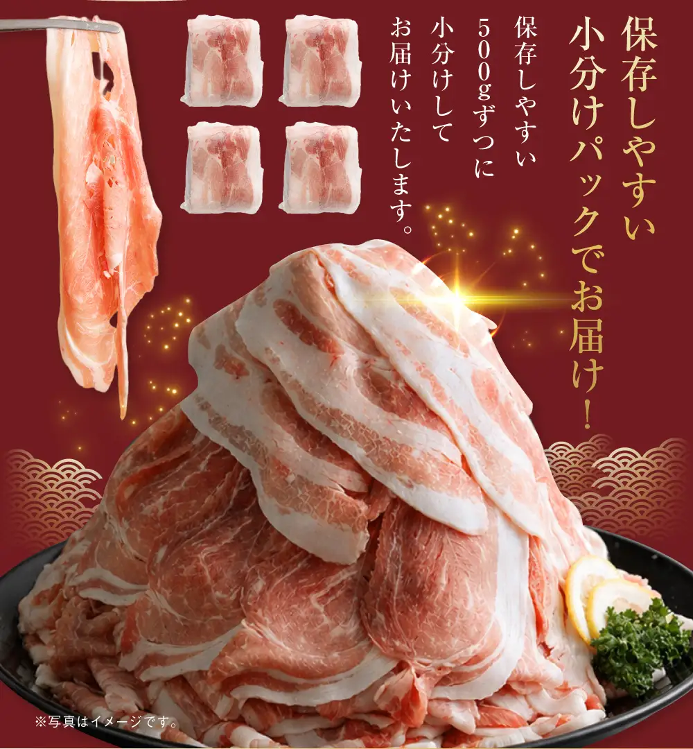 肉屋のプロ厳選！北海道産の豚 スライス 4kg盛り！！（500g×8袋）【1～2か月以内に順次発送】[007-0257x3]