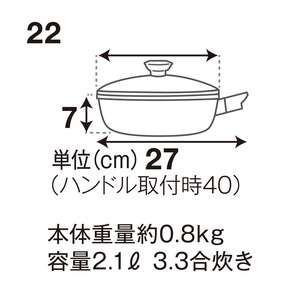 フライパン オールパンゼロ 22cm ゴールド フライパン
