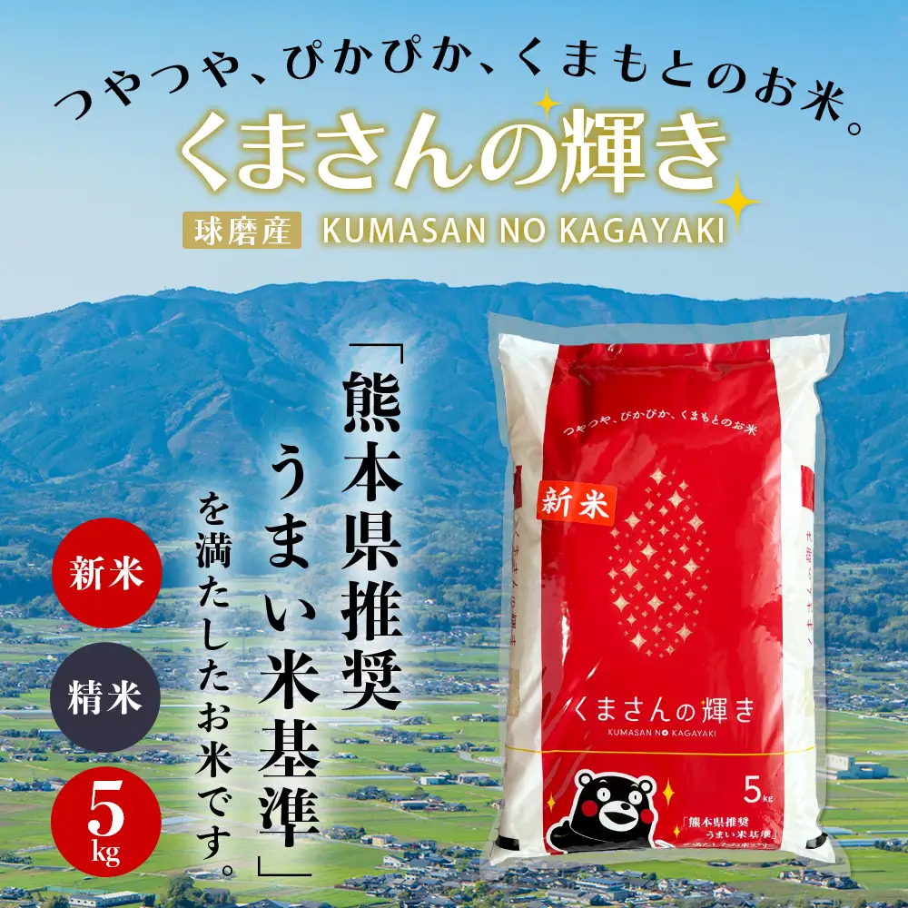 【令和7年度産 米】球磨産 くまさんの輝き 精米 5kg 白米 お米 こめ ライス 米 熊本県 多良木町 036-0203