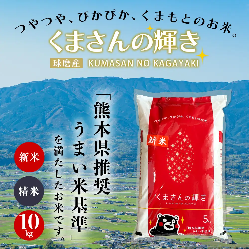 【令和7年度産 米】球磨産 くまさんの輝き 精米 10kg(5kg×2) 白米 お米 こめ ライス 米 熊本県 多良木町 036-0204