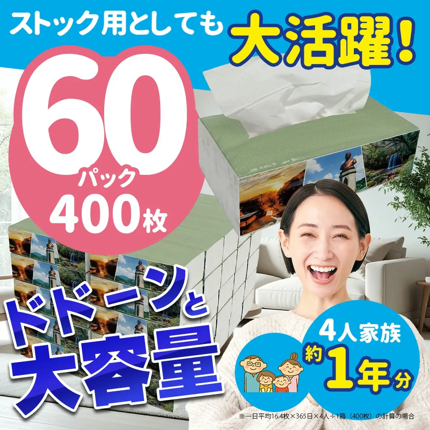 ソフトパックティッシュ ピュアパルプ 60パック×400枚 200組 最大3ヶ月以内出荷 柔らか コンパクト 日用品 必需品 まとめ買い 常備品 備蓄 防災グッズ 熊本県 小国町 観光スポット紹介 オリジナル 常温配送