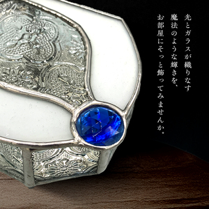 宝石箱 ガラスアート アールヌーボー 手作り 宝石箱
