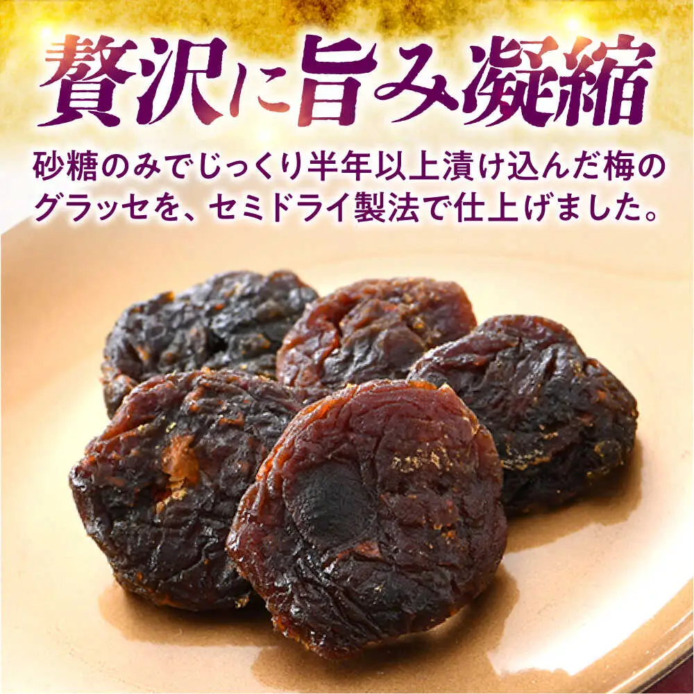 うめグラッセ セミドライ 16粒入 紅映梅使用 / 梅 ウメ 甘酸っぱい 梅スイーツ 小浜市 / アップ・トゥ・ユウ[BFAU006]