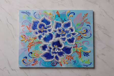 【京阪百貨店厳選】坂本 幸雪　シュガーアート（冬日可愛）　F6サイズ：410×318㎜_OS048-0043-1