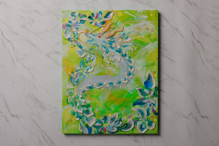 【京阪百貨店厳選】坂本 幸雪　シュガーアート（清夏の龍）　F6サイズ：410×318㎜_OS048-0043-3