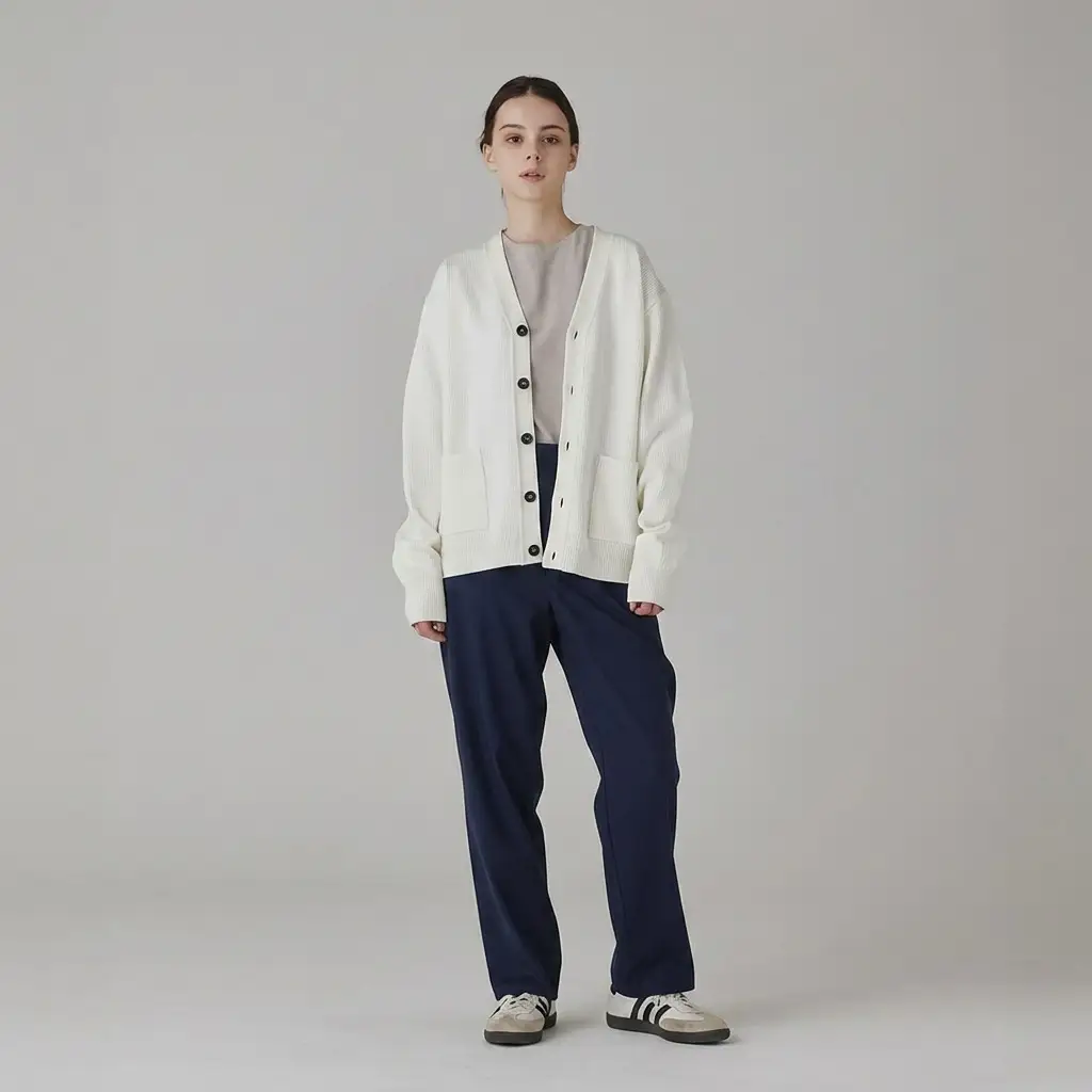 カーディガン アンユースレス 服 洋服 カーディガン ネイビー/S規
