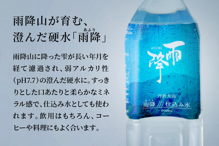 丹沢大山 雨降///仕込み水 500ml 1箱 24本セット [0862]