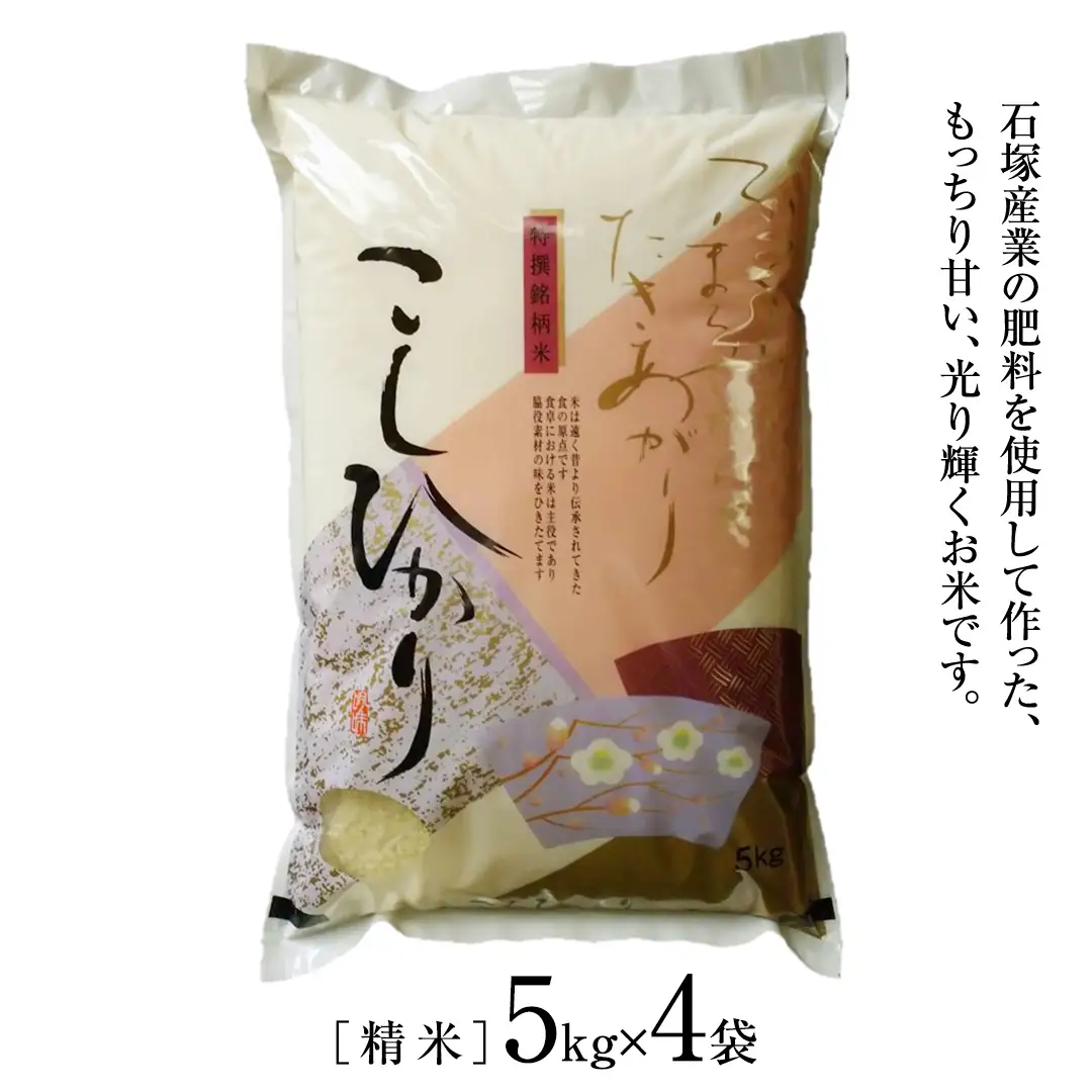 ＼ 最短7営業日以内に発送 ／【令和7年産】コシヒカリ 精米20kg（5kg×4袋）（茨城県共通返礼品 かすみがうら市） スピード発送 早い 米 ごはん もっちり 甘い コメ お米 白米 銘柄米 [EX026sa]