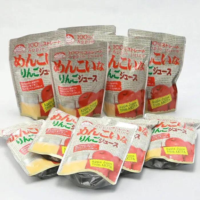 めんこいなりんごジュース 秋田県産 100％りんごジュース 185ml×20