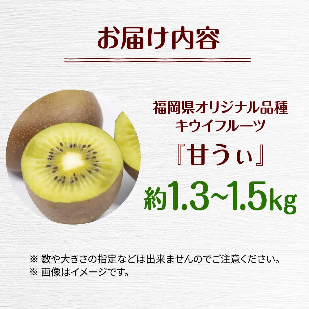 福岡限定品種キウイ「甘うぃ」約1.3kg-約1.5kg／2026年11月頃より発送予定 桂川町/一般社団法人地域商社ふるさぽ[ADCF013]