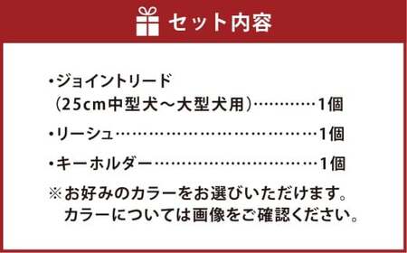 愛犬さんのお散歩すっぽ抜け防止！首輪とハーネスを繋ぐジョイントリード（8本丸編み・スタンダード）＆愛犬さんと飼主さんを繋ぐリーシュ（サブ持ち手）セット お揃いのわんこキーホルダー付き ／ ペット 犬 愛犬 首輪 リード リーシュ ペット用品 雑貨 ファッション アクセサリー