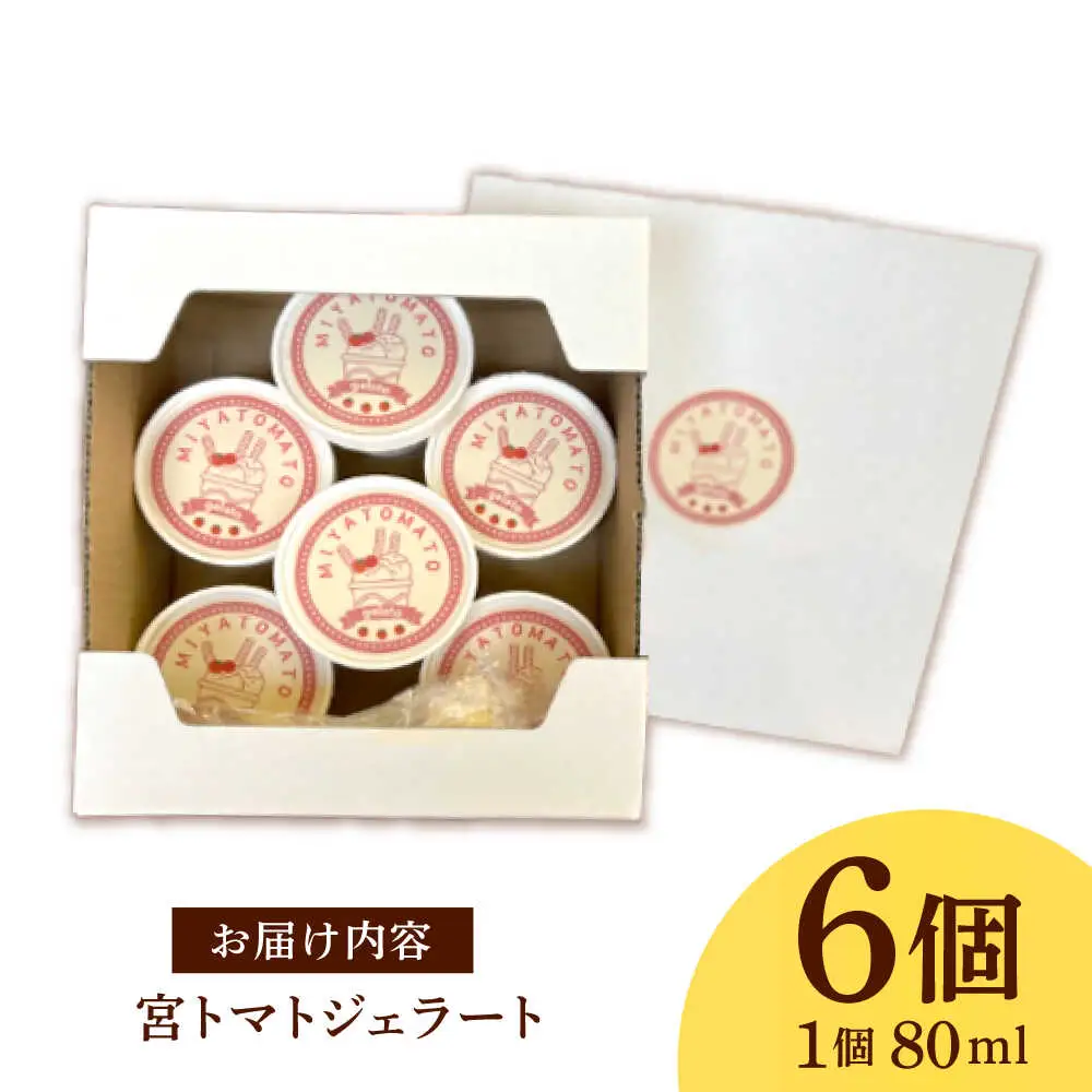 宮トマトジェラート 80ml×6個 / ジェラート トマト とまと アイス　アイスクリーム スイーツ / 諫早市 / 宮下農園[AHCG032]