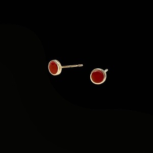 【 サンゴ ピアス 】 珊瑚 ミニディスク ピアス