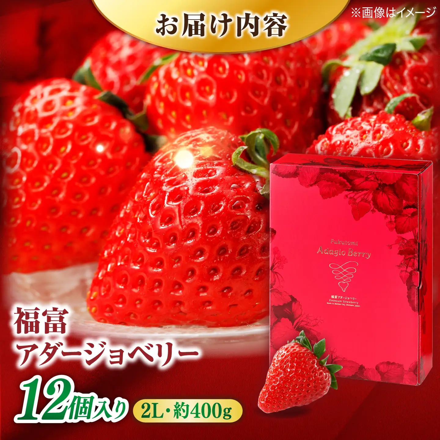 島根県産 いちご400g 苺[ALFI003] 2Lサイズ12個入り