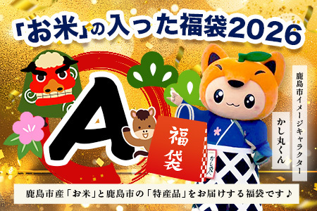 あなたのふるさとKashiMartが贈る「お米」の入った福袋A B-888 新年 年末 お正月 年始 佐賀 鹿島 九州 米 こめ コメ 精米 海苔 みかん レモン