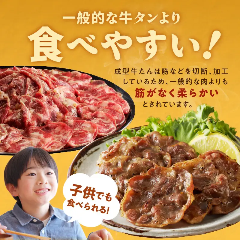 【分けて届く定期便】ねぎ塩 牛たん（成型）合計 1kg 小分け 250g×4【全2回】