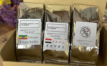 コーヒー モカ 3種セット イルガチャフィ シダモ マタリ 600g (200g×3袋) COFFEE ROAST 3710みなと 珈琲焙煎所 コーヒー豆 ブレンド コーヒー 珈琲 飲み物 飲料 ブレンドコーヒー 豆