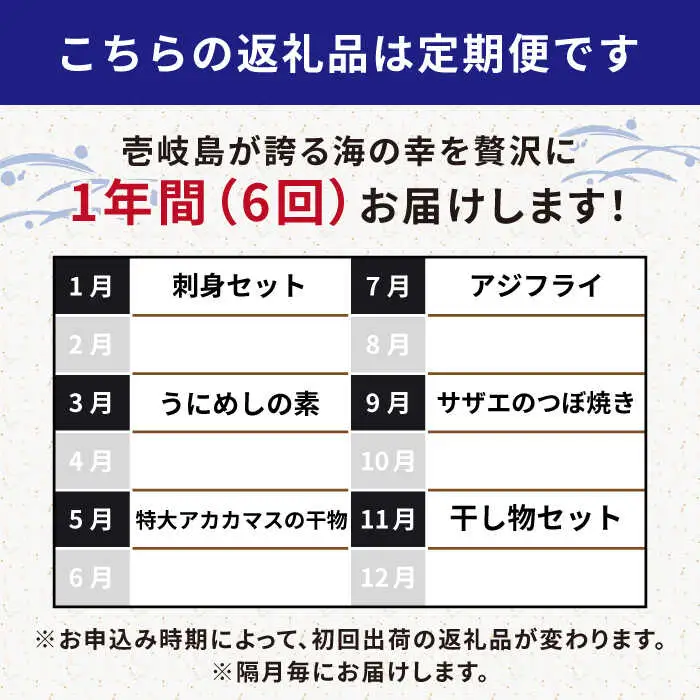 【全6回定期便】 海産物 ギョギョギョ 定期便 《壱岐市》 ウニ 刺身 鮮魚 海鮮[JZX018]