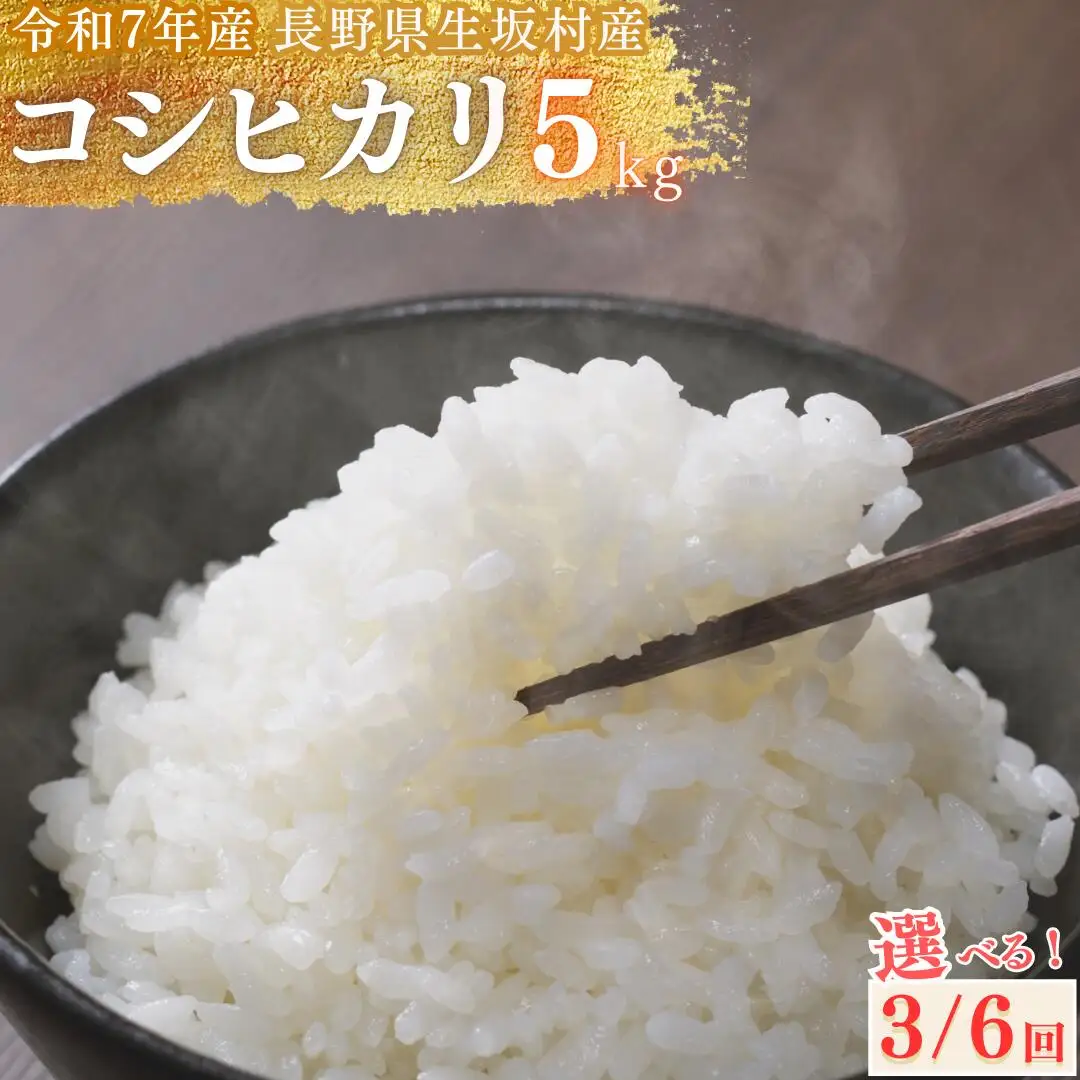 【6ヶ月定期便】コシヒカリ 無洗米 5kg(1袋)×6回 株式会社野の香 | コシヒカリ 