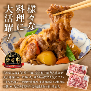 訳あり A4等級以上 宮崎牛切り落とし 500g×2P 計1kg 内閣総理大臣賞 A4 A5 宮崎牛 牛肉 