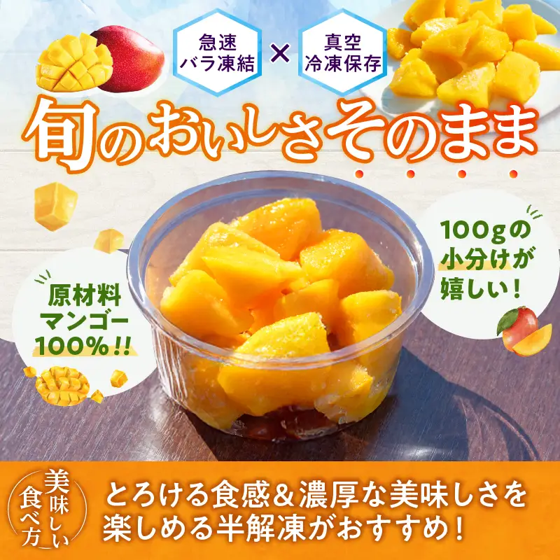 冷凍 カット マンゴー 計600g_CA94-25