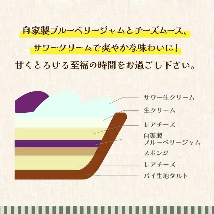 【舌にあふれる季節感♪こだわりのサクサクタルト】ブルーベリーとムースフロマージュのタルト / タルト たると ケーキ タルトケーキ スイーツ デザート / 南島原市 / アトリエジジ [SAA005]