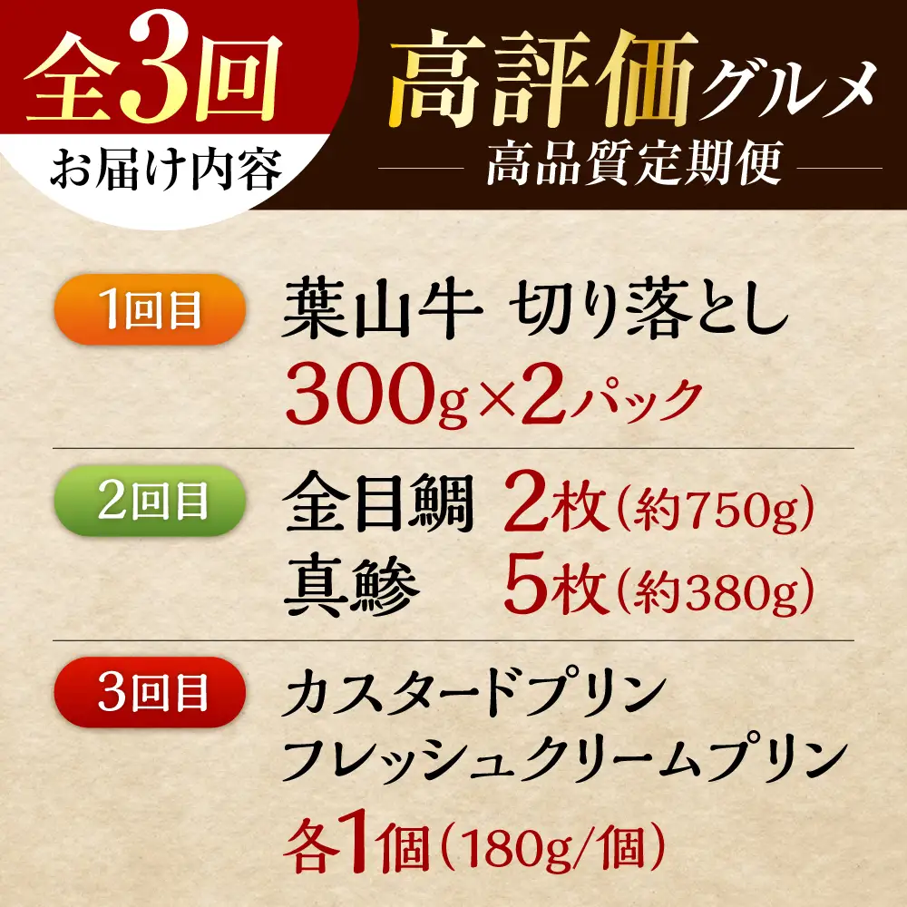 【全3回定期便】横須賀 高評価 定期便[AKZZ030] 定期便