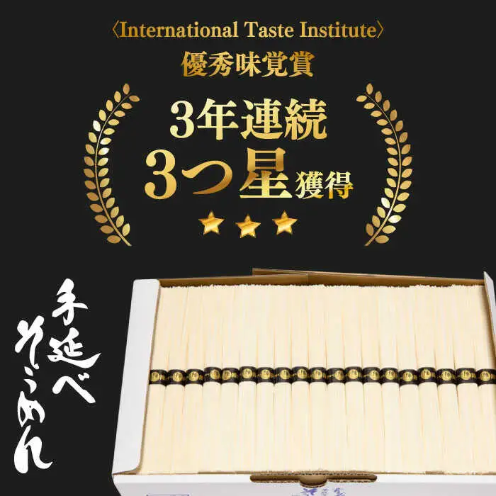 【手のべ陣川】 島原 手延べ そうめん 3kg / S-30 / そうめん 島原そうめん 手延べ 麺 素麺 / 南島原市 / ながいけ [SCH021] 