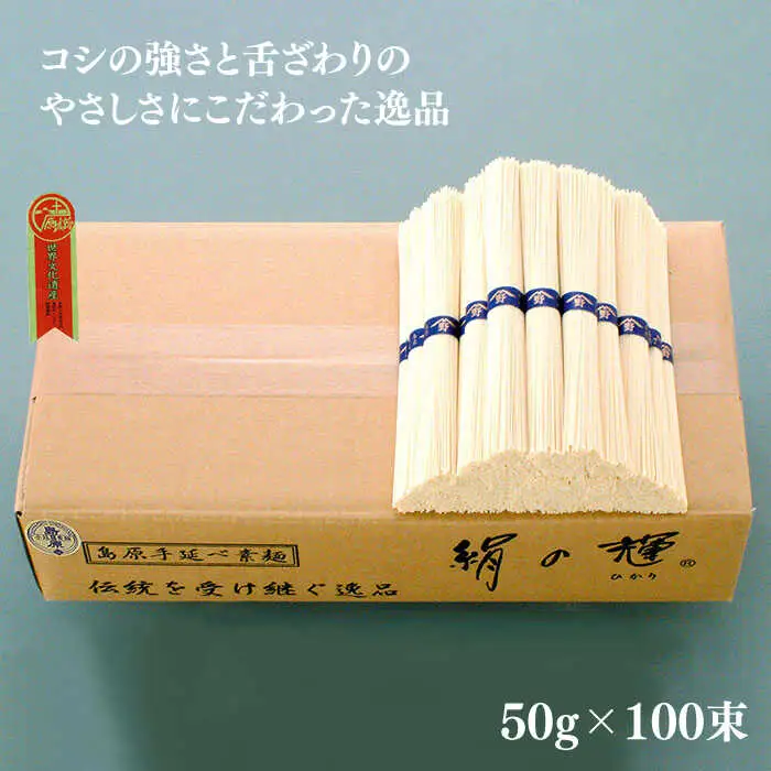 島原 手延 素麺 絹の輝 5kg / そうめん 南島原市 / 野村屋 [SCS006]
