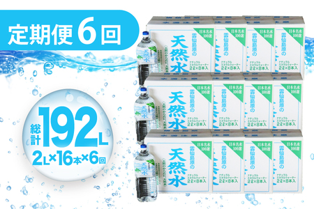 AJ625 山崎本店酒造場 【6回定期便】 雲仙島原の天然水 2L 8本 2箱