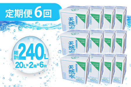 AJ627 山崎本店酒造場 【6回定期便】 雲仙島原の天然水 20L 2箱
