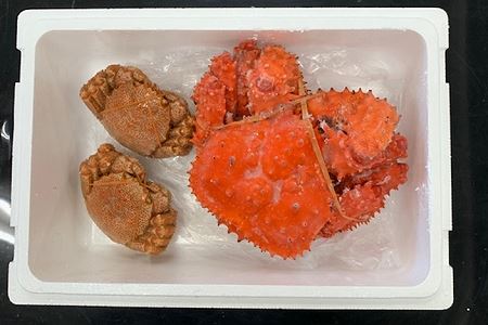 【北海道根室産】花咲がにと毛がに2尾 D-01017