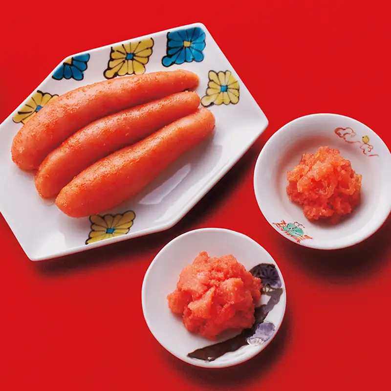 ふくやの明太子・花セット(味の明太子100g、あえもの明太子×2)【明太子 めんたいこ ふくや 魚介類 家庭用 お取り寄せグルメ ご飯のお供 お土産 詰合せ 食べ比べ 福岡県 筑前町 AH004】【価格改定】
