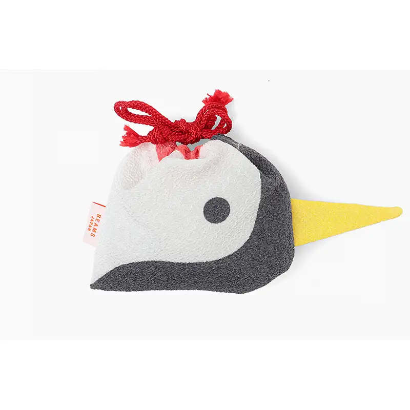 【BEAMS JAPAN】 COCHAE ちりめん巾着 鶴 舞鶴限定商品 