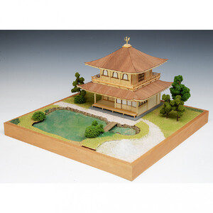 ウッディジョー　1/75　慈照寺銀閣　木製模型キット