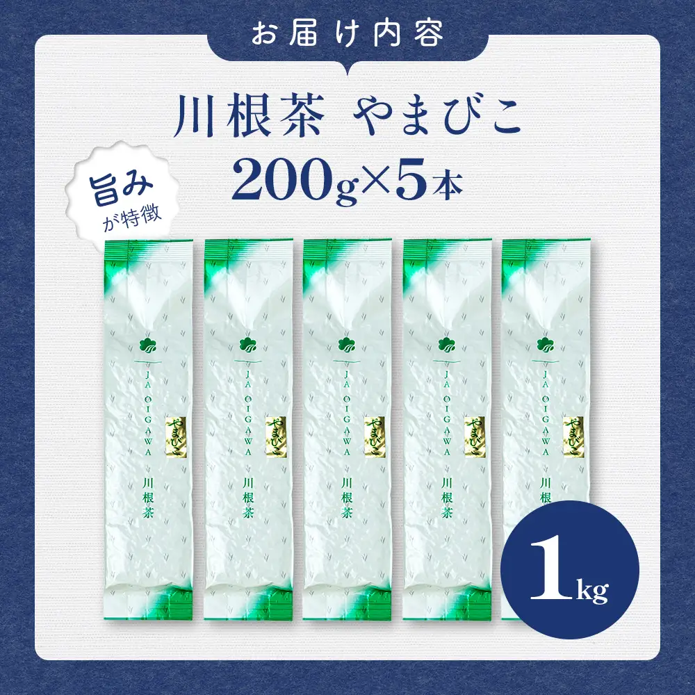 16-6 川根茶 どっさり ご家庭用飲み茶 1kgセット やまびこ　200ｇ袋×５本