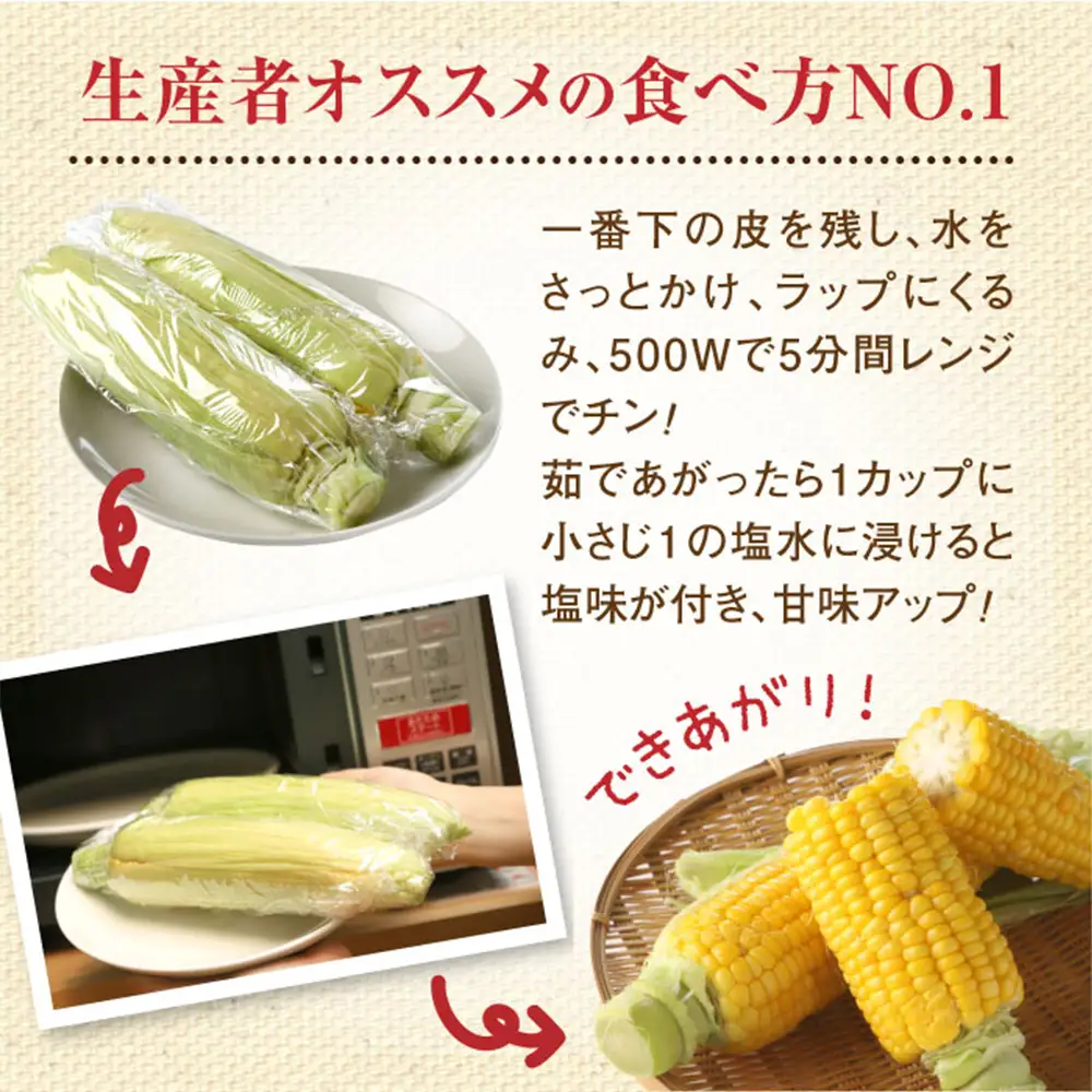 【北海道恵庭市産】朝どりスイートコーン×5本【31001601】