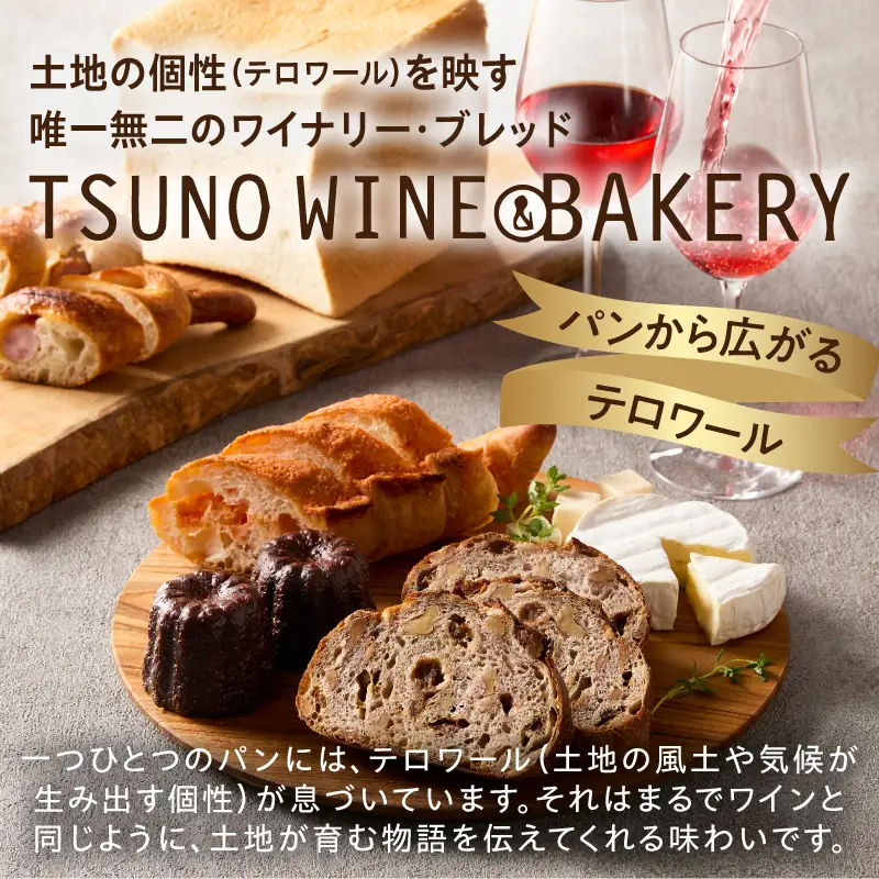 TSUNOWINE＆BAKERY パン3種セット（合計6個） パン 菓子パン トースト 国産_T053-0025
