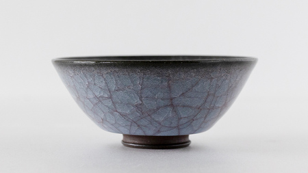 【氷裂貫入青瓷】抹茶茶碗 （小野寺裕司 作） 径13.5cm×高さ5.6cm