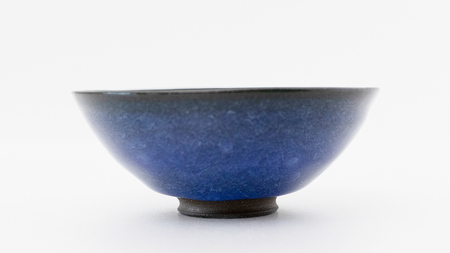【氷裂貫入瑠璃青瓷】抹茶茶碗 （小野寺裕司 作） 径13.5cm×高さ5.3cm