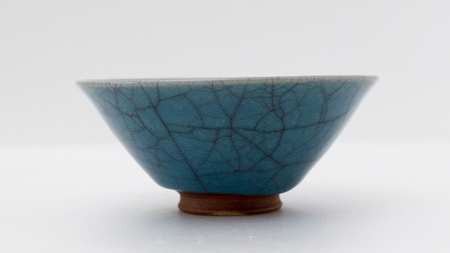 【氷裂貫入青瓷】抹茶茶碗 （小野寺裕司 作） 径13.7cm×高さ6cm