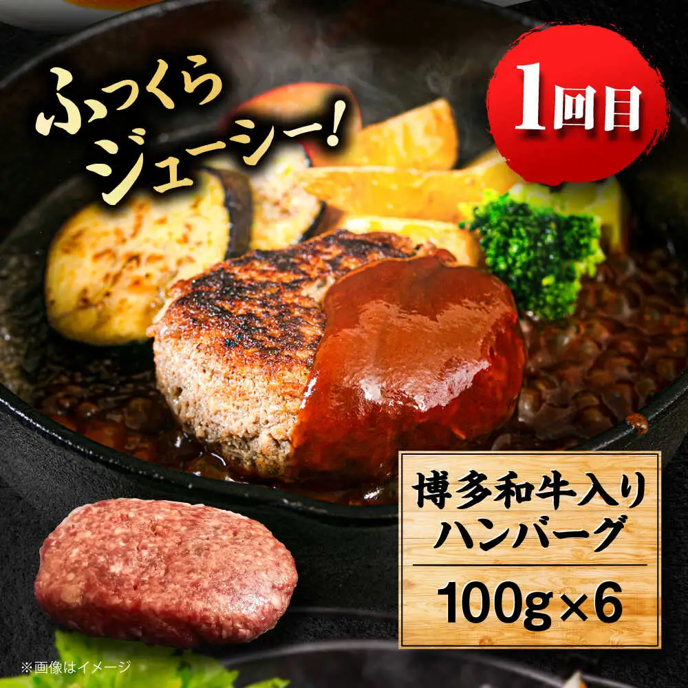 【全6回定期便】 博多和牛が 毎月2人前 届く！ 月替わり お楽しみ 定期便 （ハンバーグ / 肩ロース スライス / サーロイン ステーキ / カルビ / モモブロック / ヒレ ステーキ）  糸島市 / 幸栄物産 牛肉 セット 焼肉 すき焼き[ABH049]