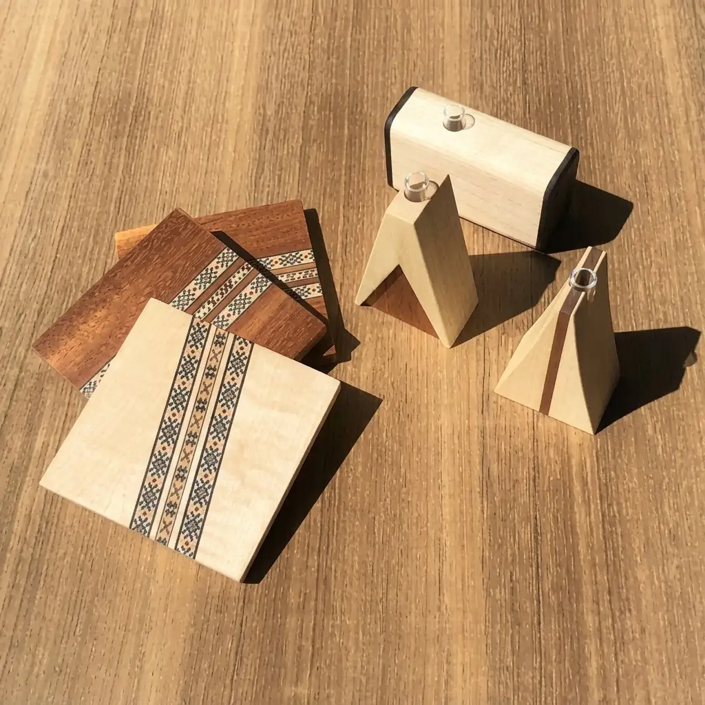 一輪挿し3個＆コースター3枚セット 工芸品 インテリア 