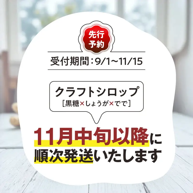 【先行予約】2513 クラフト シロップ （ 黒糖 × しょうが × でで ） 300ml × 2本 KN107-001-02 飲料 生姜