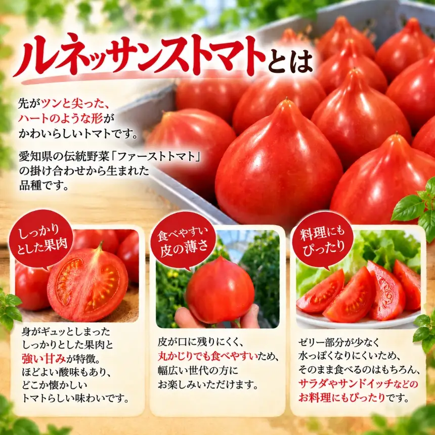 農家直送 旬のトマト  ルネッサンストマト 約1kg