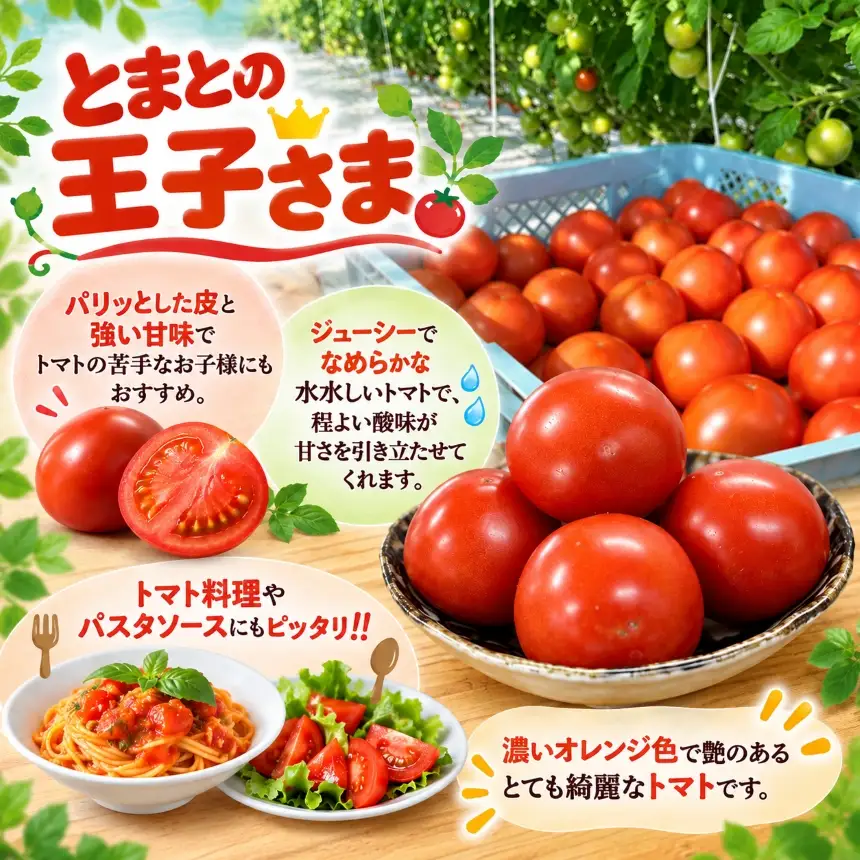 農家直送 旬のトマト  とまとの王子さま 約1kg