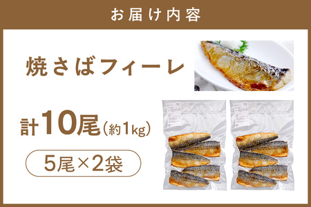 焼さばフィーレ10尾セット 【156_2017】