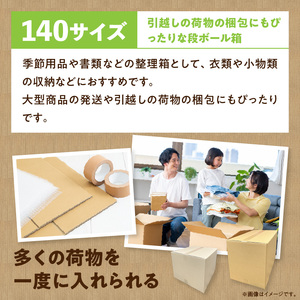 梱包用段ボール 140サイズ 5枚  梱包用 段ボール セット 選べる サイズ 規格 段ボール箱 梱包 季節用品 書類 整理箱 衣類 小物 収納 片付け 整理 DIY 工作 荷物 引っ越し 防災 備蓄 便利 フリマ 通販 配送 荷造り お取り寄せ 愛知県 小牧市 送料無料 [206A03]