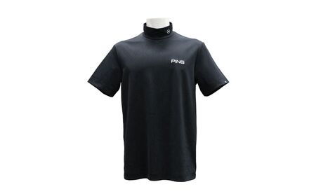 PING ストレッチダルブラ三角幾何学柄ジャカード 半袖ハイネックシャツ ゴルフウェア ピンGOLF 621-6267903【ブラック/Lサイズ】｜石川県 小松市【テンポイント株式会社】